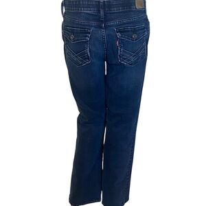 Women's Levi's Levis 525 Perfect Waist Dark Wash Jeans Bootcut Leg Size 10M VGC